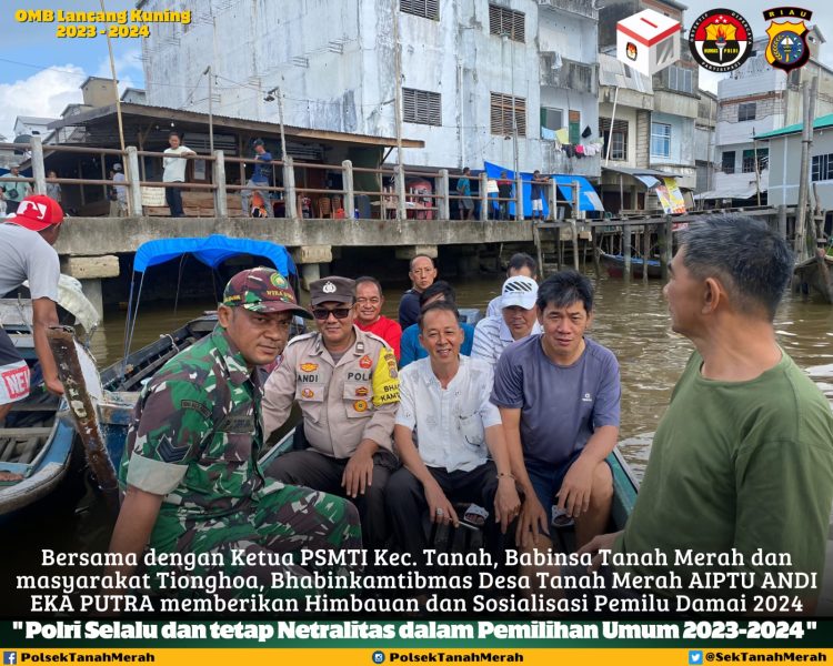 Polsek Tanah Merah Sosialisasikan Pemilu Damai Kepada Masyarakat