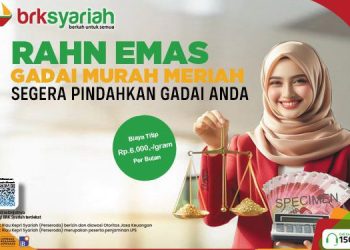 Ujrahnya Hanya Rp.6.000 per Gram, Gadai Emas Lebih Murah di BRK Syariah