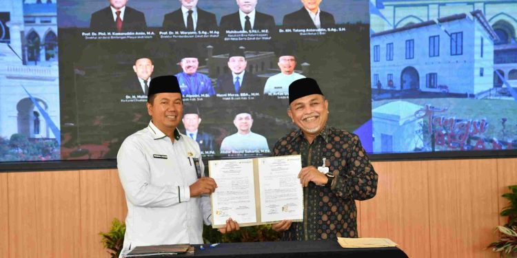BRK Syariah dan BWI Kabupaten Siak Tandatangani Nota Kesepahaman, dalam Rangkaian Launching Program Kota Wakaf