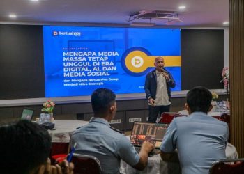 Bertuahpos Group Sharing Knowledge dengan Satsiber TNI tentang Industri Media dan Ruang Siber